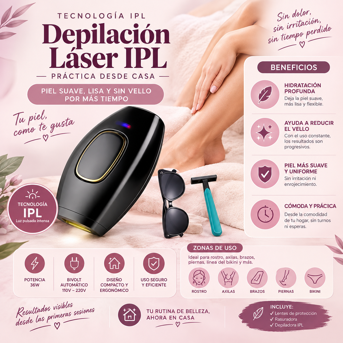 Depiladora Láser IPL - Color Mix