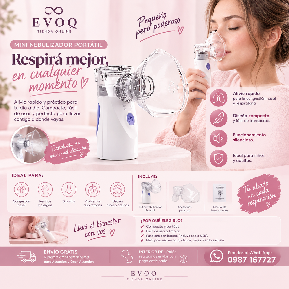 MINI NEBULIZADOR PORTATIL