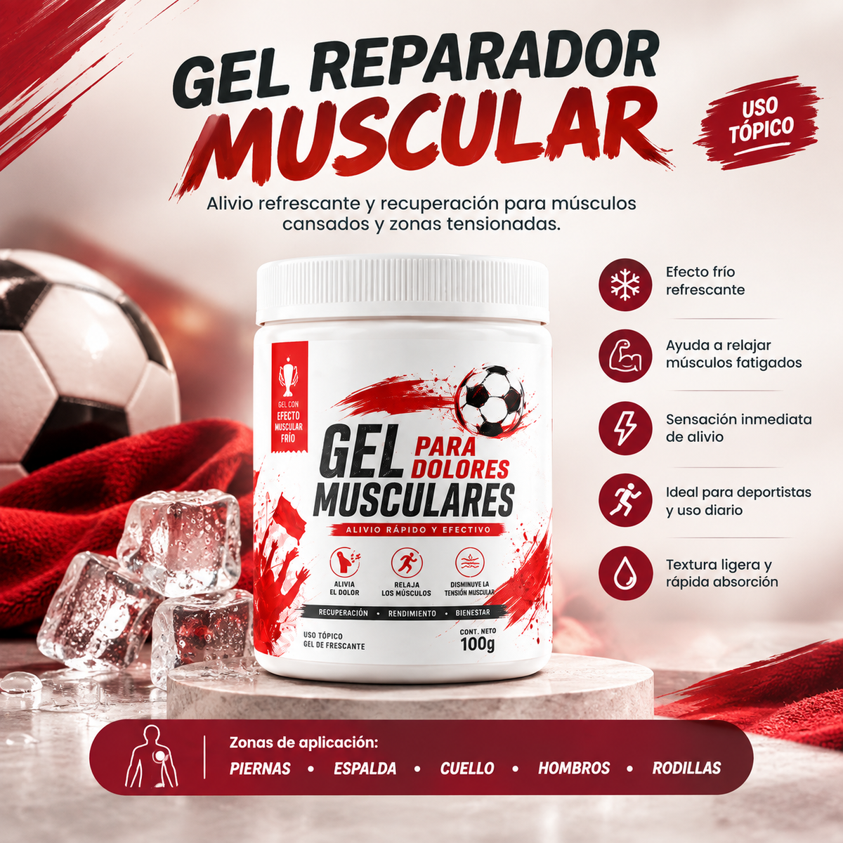 Gel Reparador Muscular – Alivio Refrescante