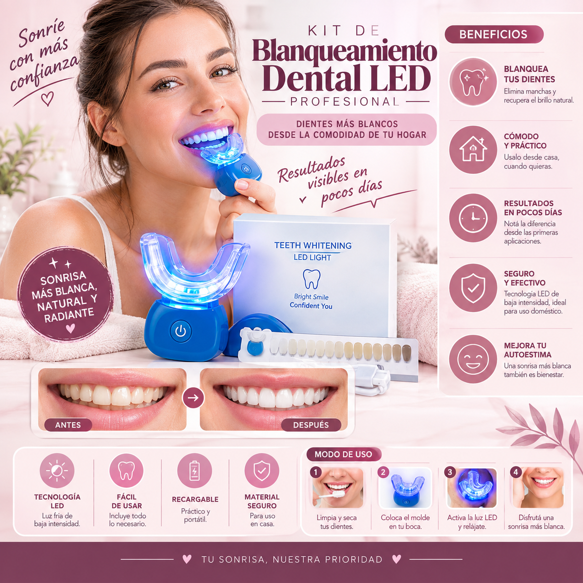 Kit Blanqueador Dental con Kit de Cuidad